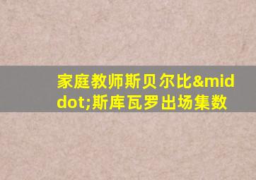 家庭教师斯贝尔比·斯库瓦罗出场集数