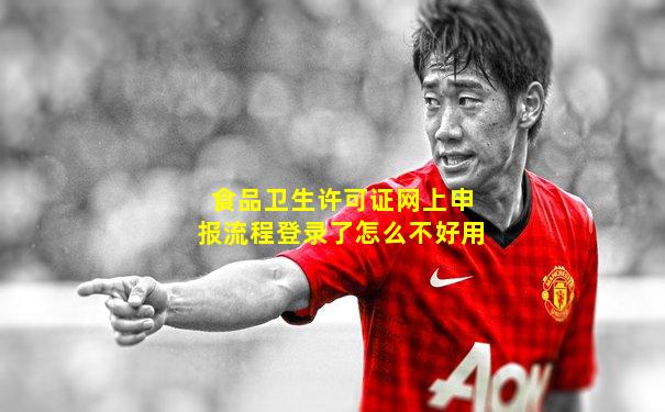 食品卫生许可证网上申报流程登录了怎么不好用